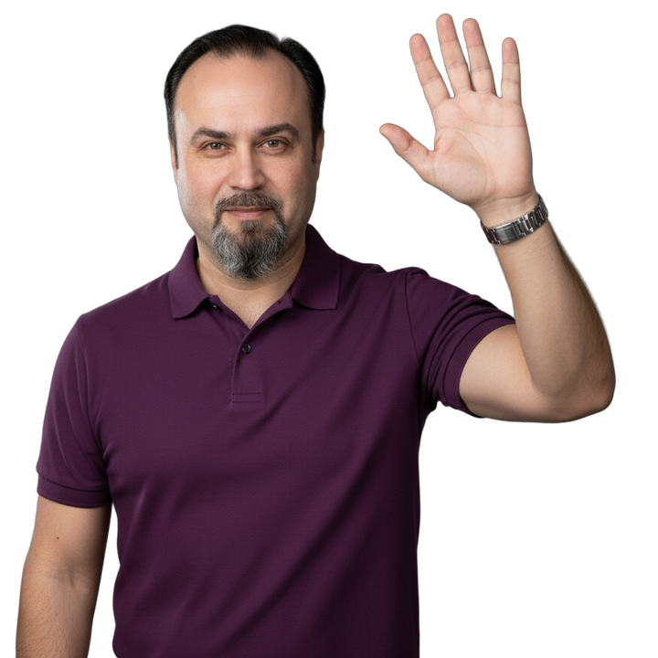 Chris Ungureanu waving hello, Marketing & AI Consultant